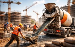 chantier-camion-toupie-grues-batiments