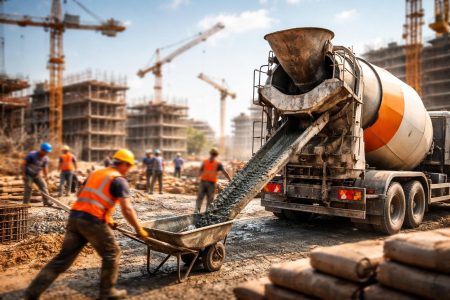chantier-camion-toupie-grues-batiments