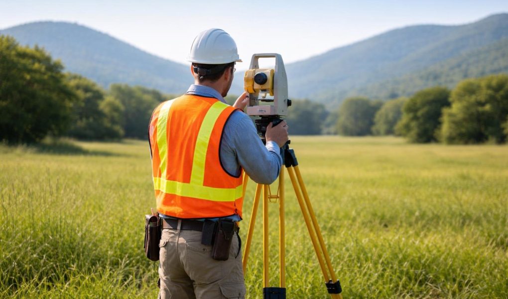 geometre-equipement-terrain-colline-ciel