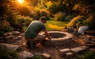 jardin-coucher-soleil-brasero-personne