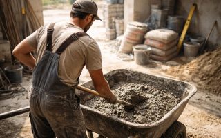 artisan-melange-ciment-chantier-ensoleille