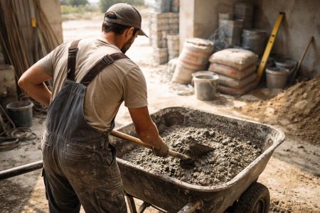 artisan-melange-ciment-chantier-ensoleille