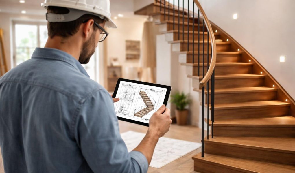 architecte-plan-escalier-bois-moderne
