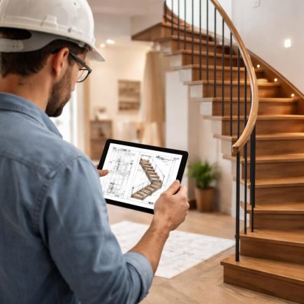 architecte-plan-escalier-bois-moderne