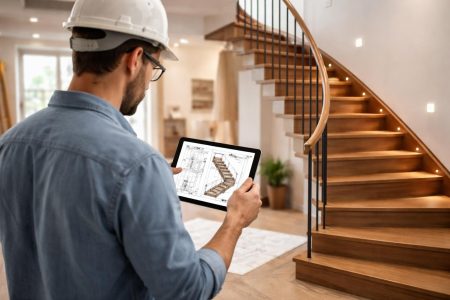 architecte-plan-escalier-bois-moderne
