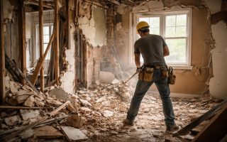 interieur-demolition-ouvrier-casque-debris