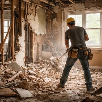 interieur-demolition-ouvrier-casque-debris